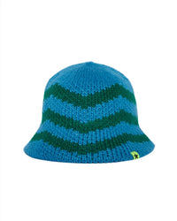 Supervsn Striped Knit Bucket Hat - Blue/Green