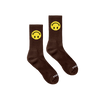 Market Smiley Upside Down Socks - Brown