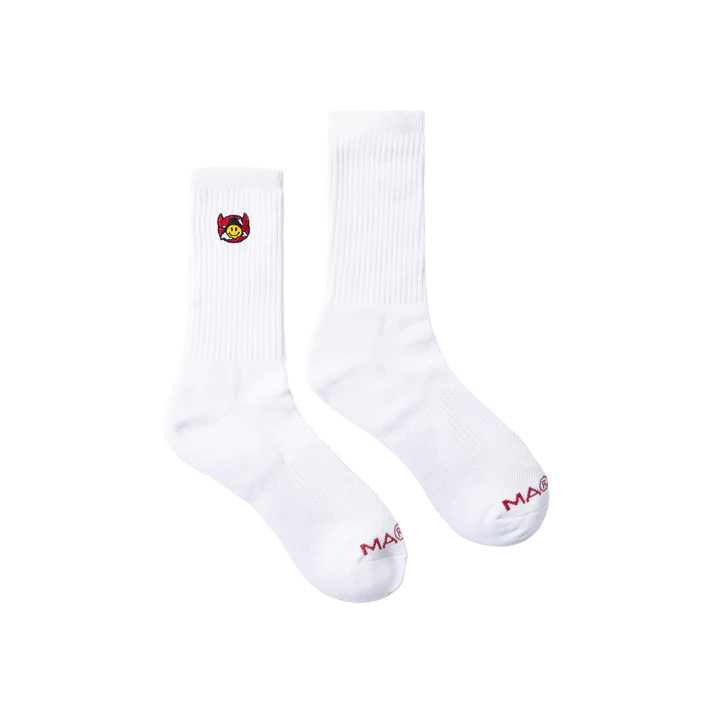 Market Smiley Inner Peace Socks - White