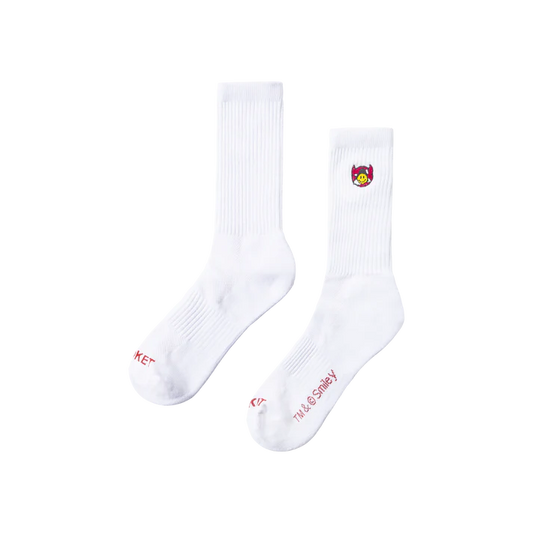 Market Smiley Inner Peace Socks - White