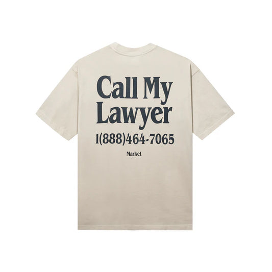 Market Call My Lawyer T-Shirt - Ecru