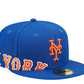 New Era 59Fifty New York Side Split Fitted Hat "Blue/Orange"