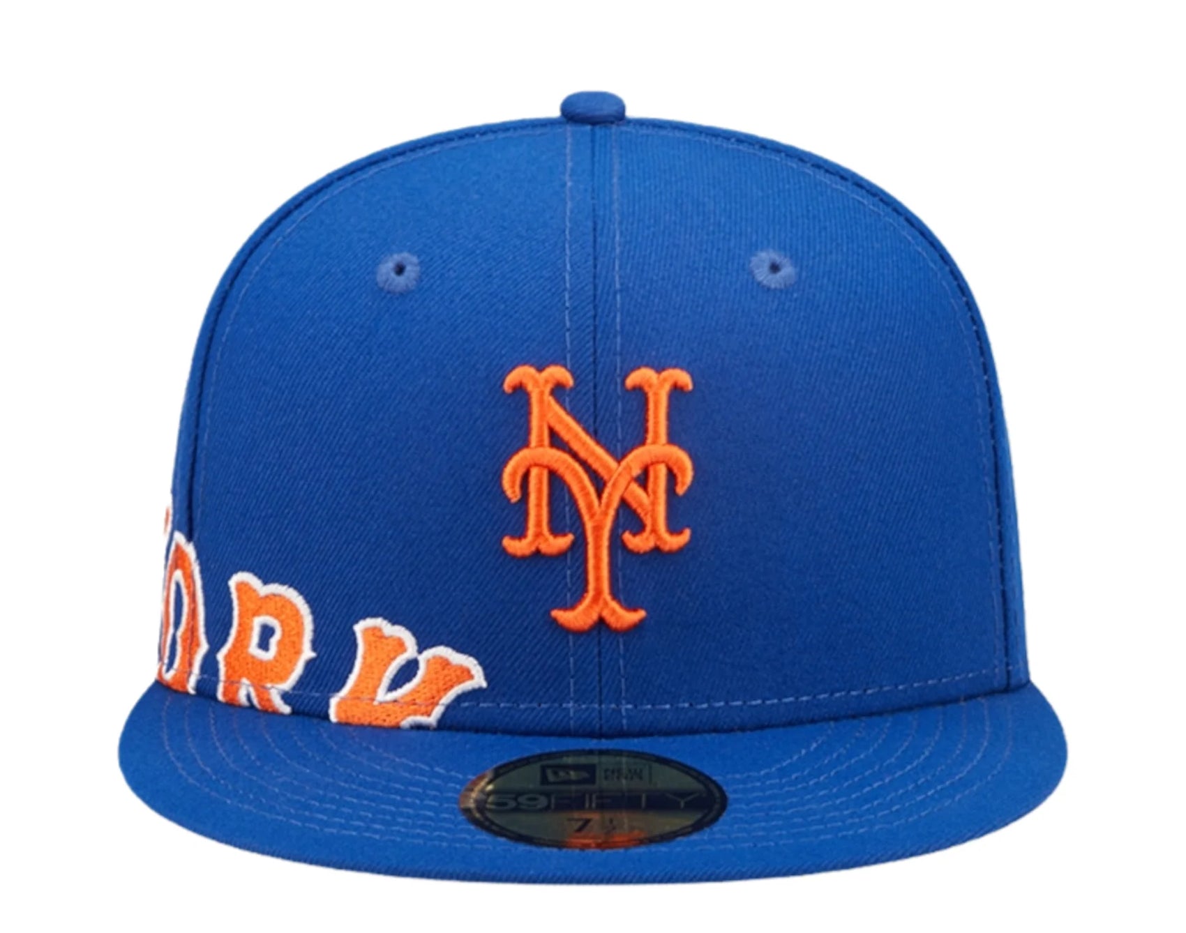 New Era 59Fifty New York Side split Fitted Hat "Blue/Orange"