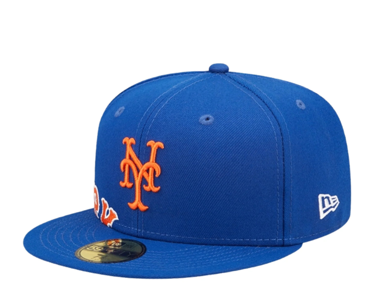 New Era 59Fifty New York Side Split Fitted Hat "Blue/Orange"