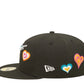 New Era 59Fifty Florida Marlins Chain Stitch Heart - "Black"