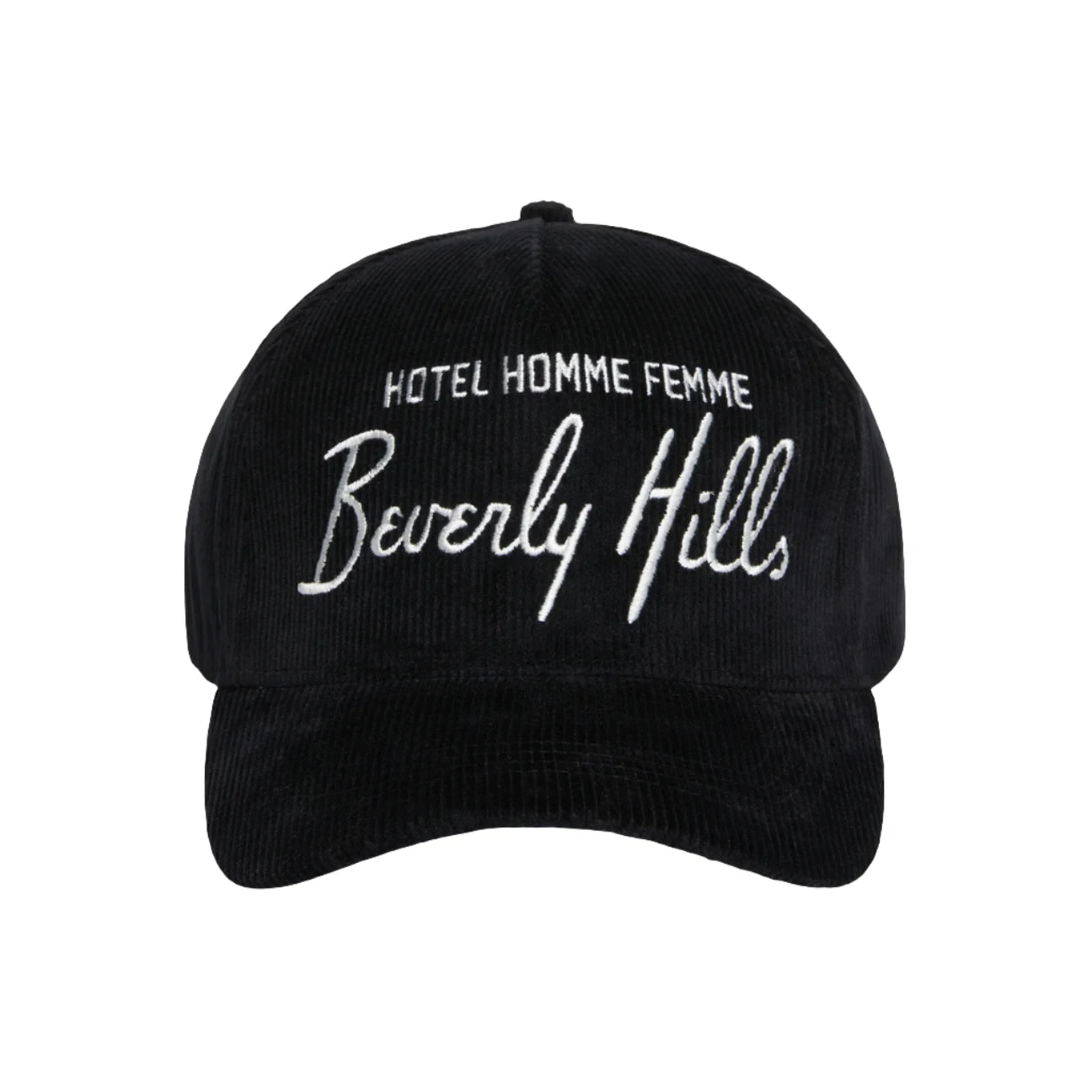 Homme Femme Corduroy Hat - Black