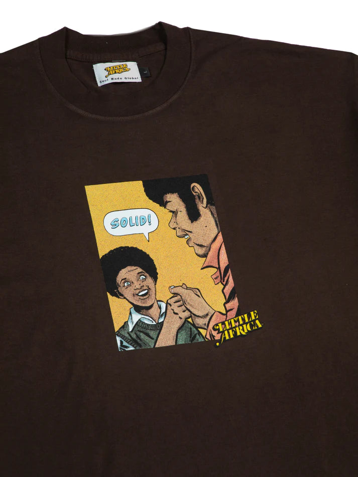 LITTLE AFRICA SOLID TEE | BROWN