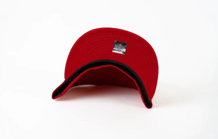 (Final Push) New Era 59Fifty Buffalo Bisons "30 Seasons" Fitted Hat - Scarlet/Gold