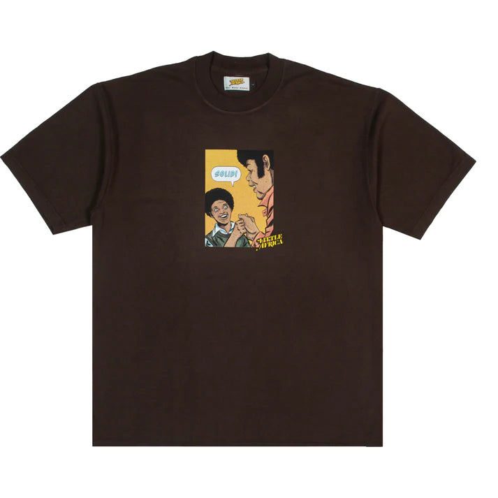 LITTLE AFRICA SOLID TEE | BROWN