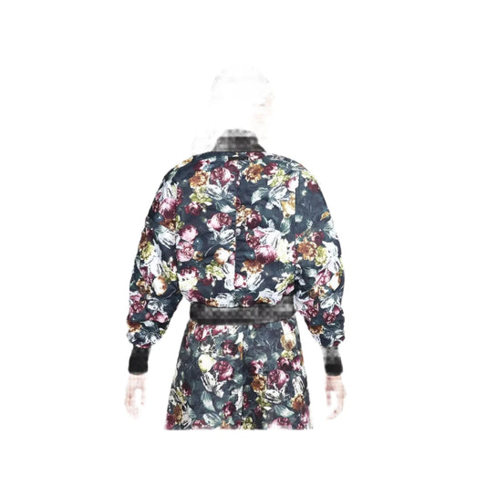 Nike Therma Fit Oversized Reversible Floral Bomber Jacket - Multi